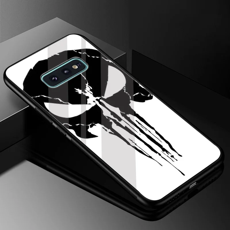 Каратель Frank закаленное Стекло Чехол Зеркало для samsung Galaxy A10 A20 A30 A40 A50 A60 A70 S7 край S8