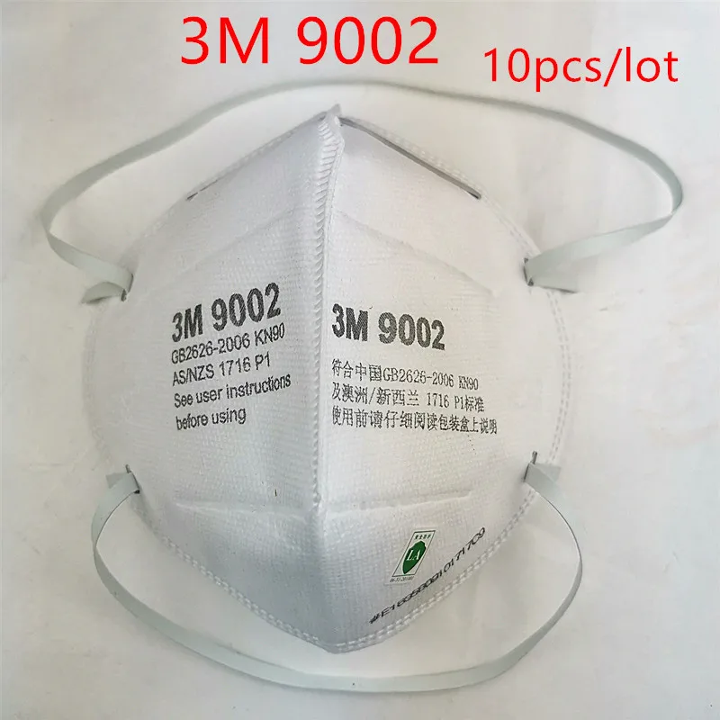 10 шт. 3 м 9002 анти пыли PM 2,5 маска против гриппа нетканый материал маска для взрослых KN90 респиратор