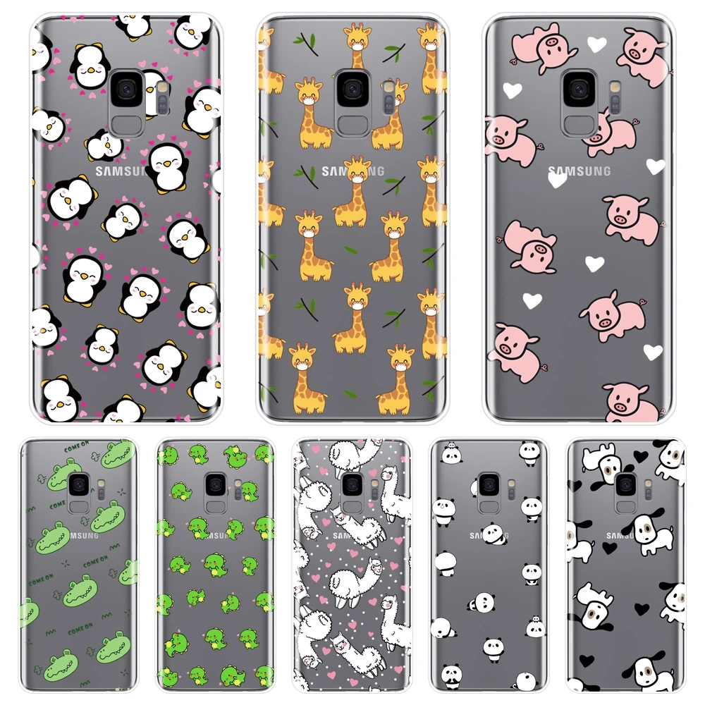 Pink Pig Dog Soft Back Cover For Samsung Galaxy Note 9 8 5 4 Phone Case Silicone For Samsung Galaxy S8 S9 Plus S5 S6 S7 Edge