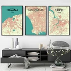 Плакат с изображением города, Нью-Йорка, Японии, Калифорнии, Германии, Австралии