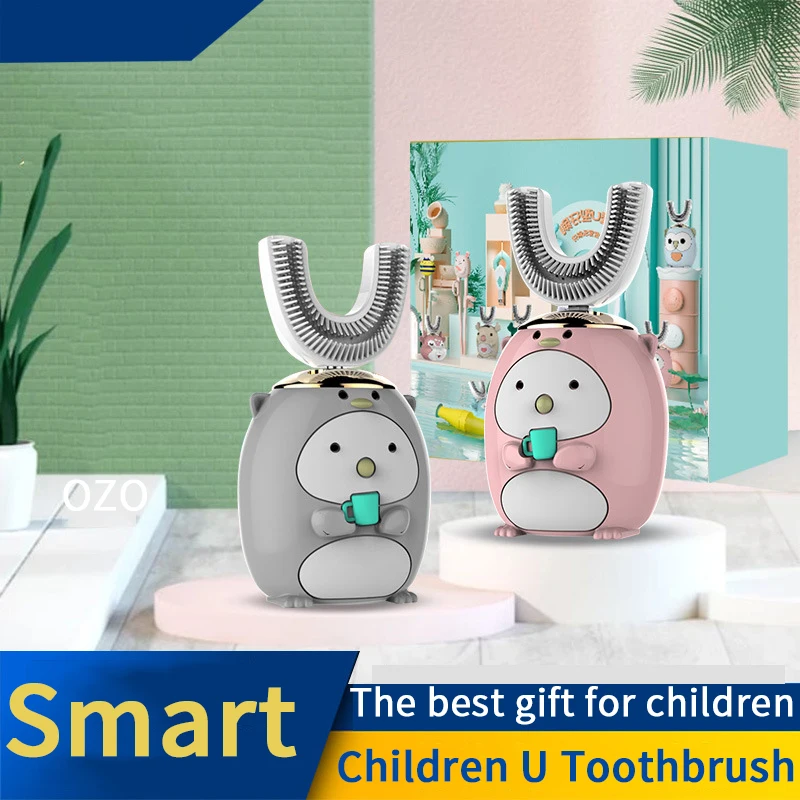 

Зубная щетка Детская электрическая, силиконовая, автоматическая, с мультяшным узором