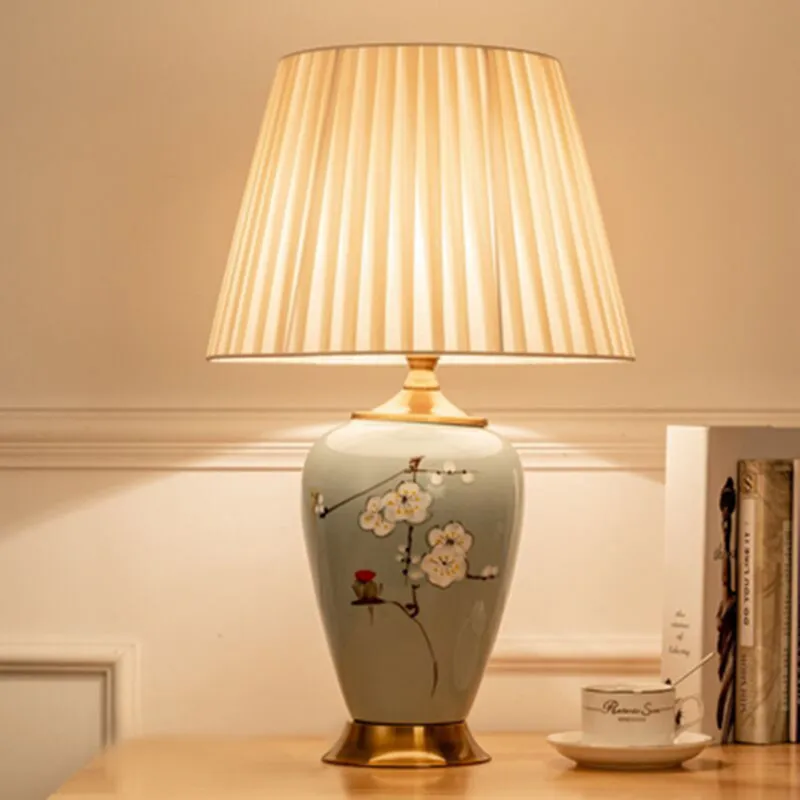 Фарфоровая прикроватная лампа настольная для спальни ночные светильники