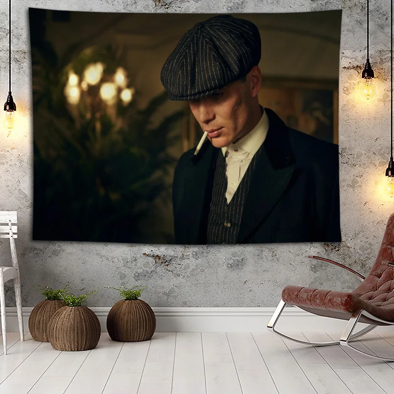 

Hot Sale Custom Peaky Blinders Printed Tapestry Background Decorative Tapestry Various Sizes Wall Hanging Decor