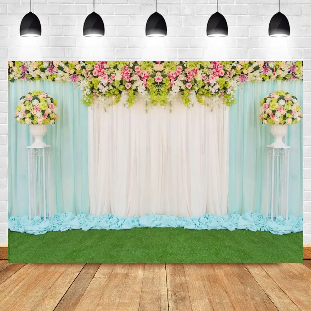 

Photophone Photo Backdrops Wedding Stage Flowers Decor Tree Champagne Photographic Backgrounds For Photo Studio Shoot Props