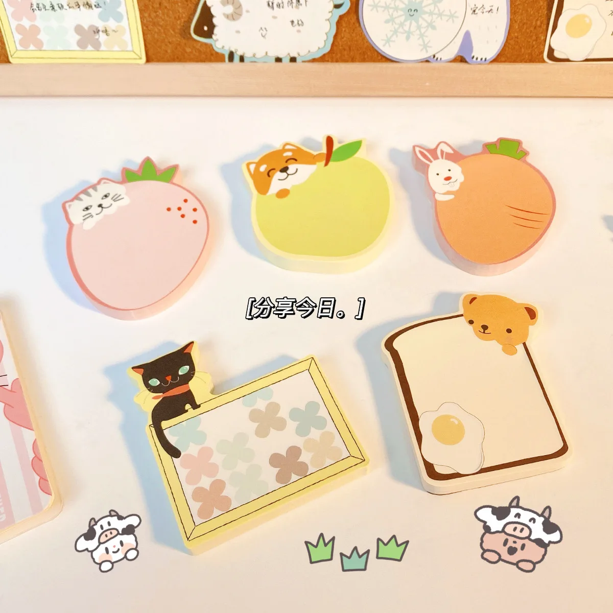 

65 Sheets Kawaii Korean Stationery N Times Cute Cat Sticky Notes Escolar Papelaria School Supply Bookmark Label Kitten Memo Pad