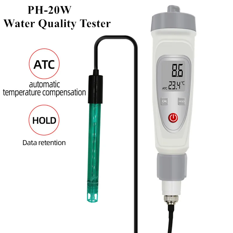 PH 20W портативный цифровой тестер качества воды точность 0 1 Ручка рН метр качество