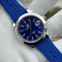 steeldive sd 1934 blue dial blue luninous small size 39mm steel case 200m water resistant date function mens business watch dive