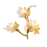 background wall maple leaf decorative wall lamp for hotel living room
