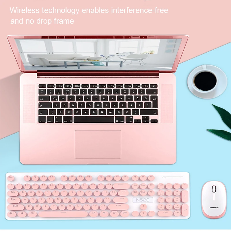 Клавиатура и мышь беспроводная Бесшумная 1600DPI для Windows Mac|Комплекты плюс