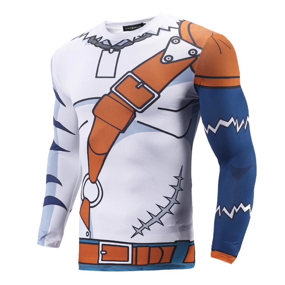 Новый костюм аниме для косплея одежда фитнеса Весенняя новая футболка мужские