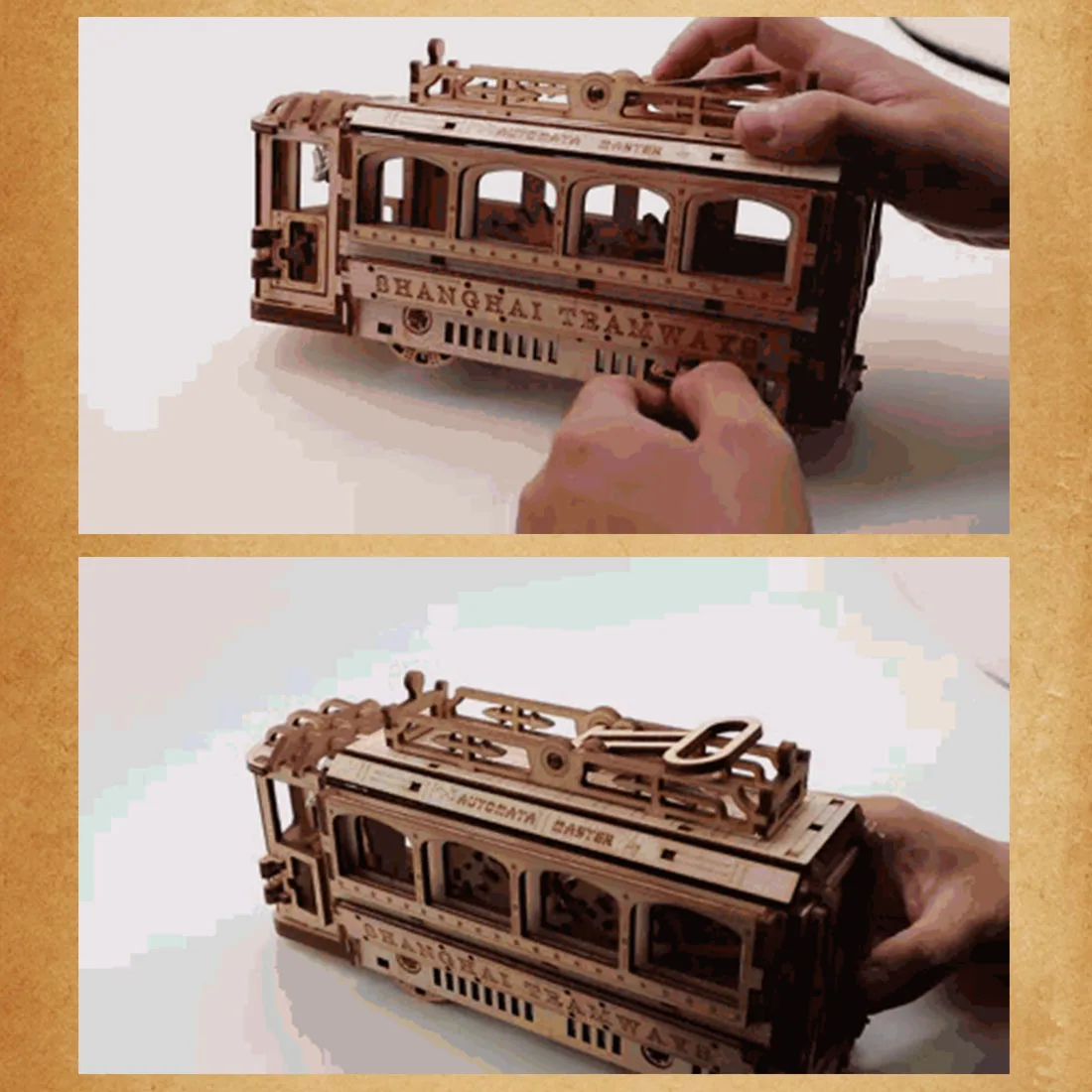 Деревянный 3D-Пазл сделай сам Наборы для творчества с электроприводом обучающая