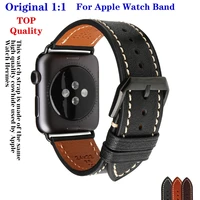 original 11 handmade cow leather strap for apple watchband 44mm 40mm 42mm 38mm bracelet for iwatch series6 se 5 4 3 accessories