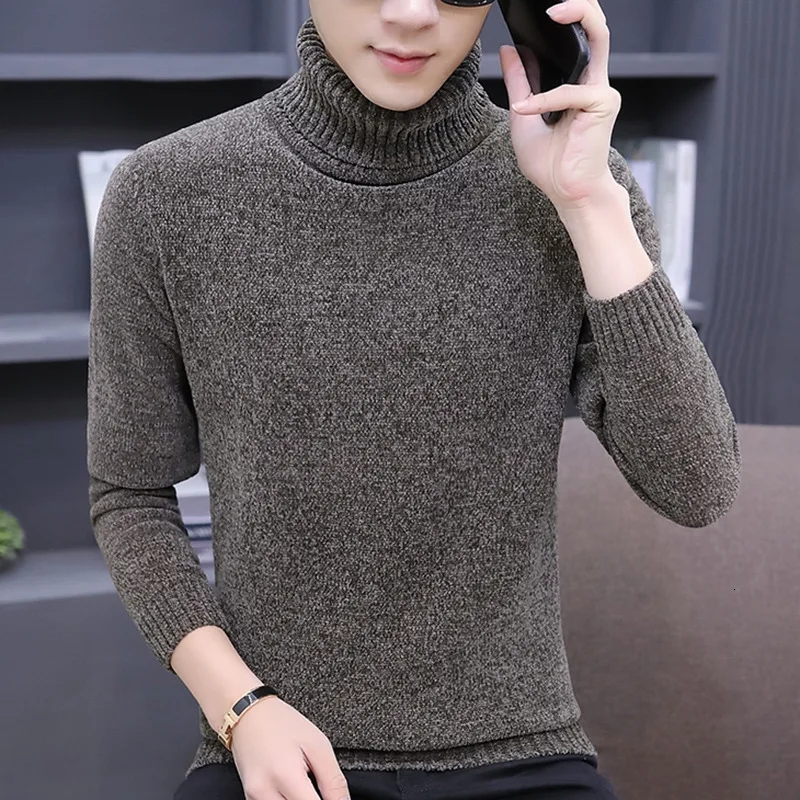 Мужской кашемировый свитер без подкладки теплая хлопковая водолазка верхняя
