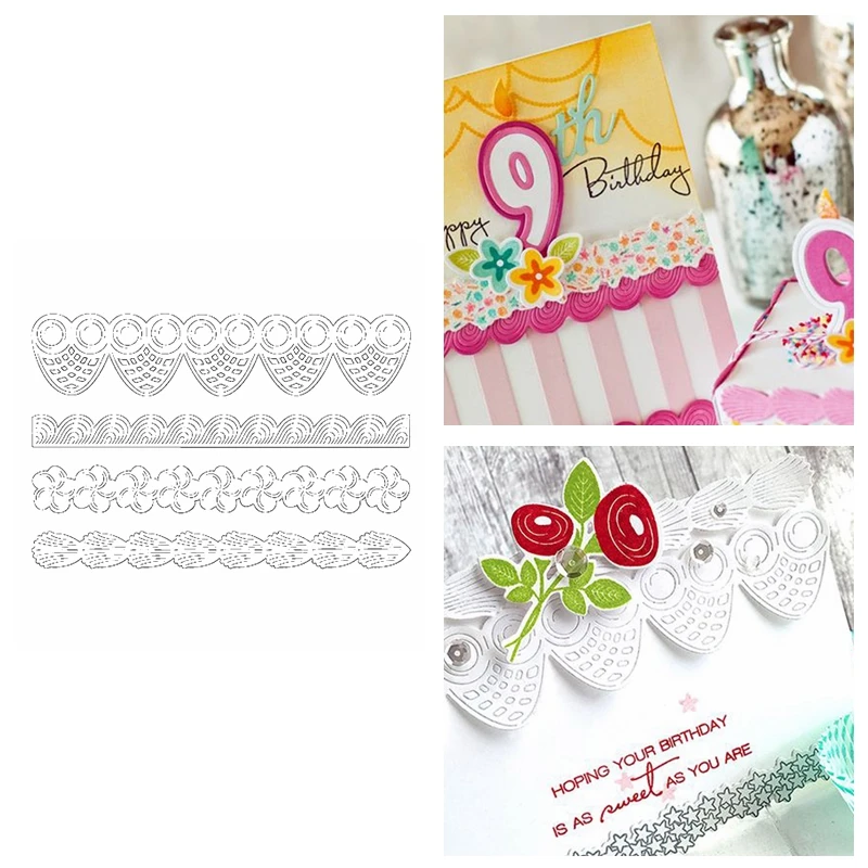 

New Design Flower Lace Edge Mixed Wavy Edge Frame Metal Cutting Dies Stencil DIY Album Scrapbooking Making Paper Cards 2019 New