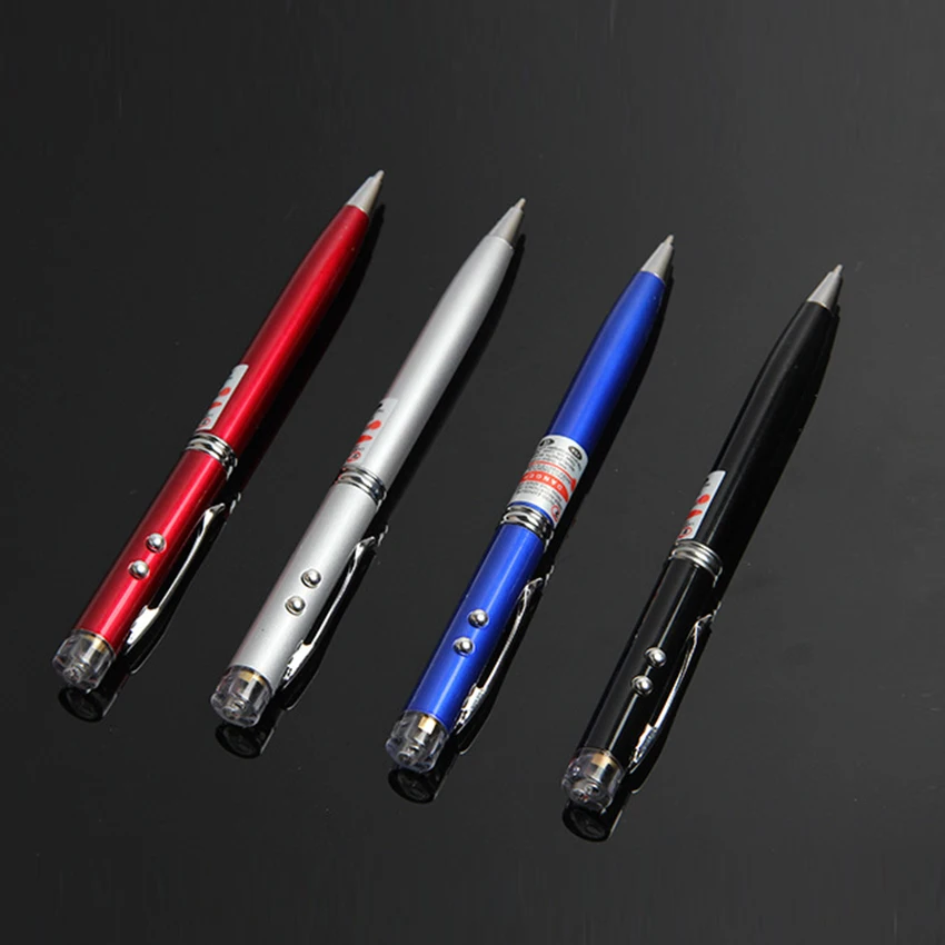 Mini 3 in 1 Red Laser Pointer + LED Flashlight Lamp Ballpoint Pen high Multifunctional Tool School Educational Supplies | Канцтовары для