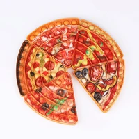 50pcslot emulation food pizza pop push bubble fidget toys adult stress relief squeeze toy antistress soft squishy kids toy gift