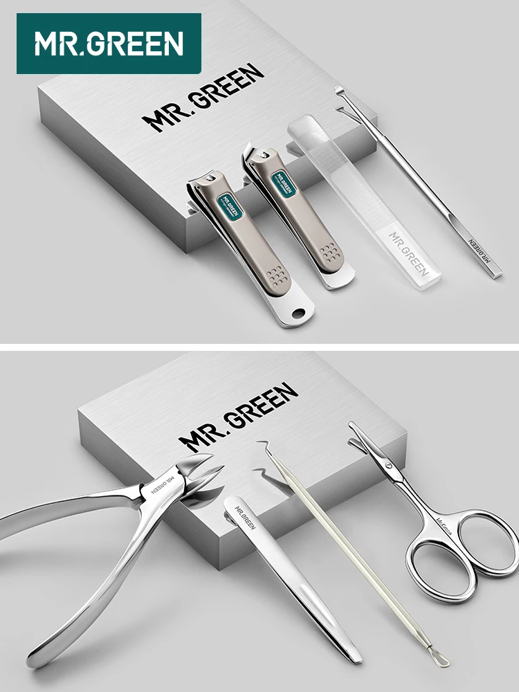 Профессиональные кусачки для ногтей MR.GREEN Набор маникюра и педикюра из