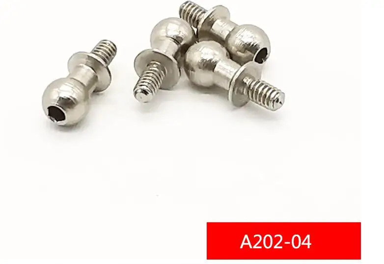 

4PCS/Set Wltoys RC Car 144001 A202 A212 A222 A232 A242 A252 Screws Header Spare Parts A202-04 Ball Head Screws 4*9.5