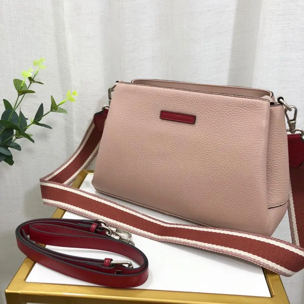 

free shipping 2020 the new style fashion and cute genuine cow leather women one shoulder bag crossbody bag 26cm5 color