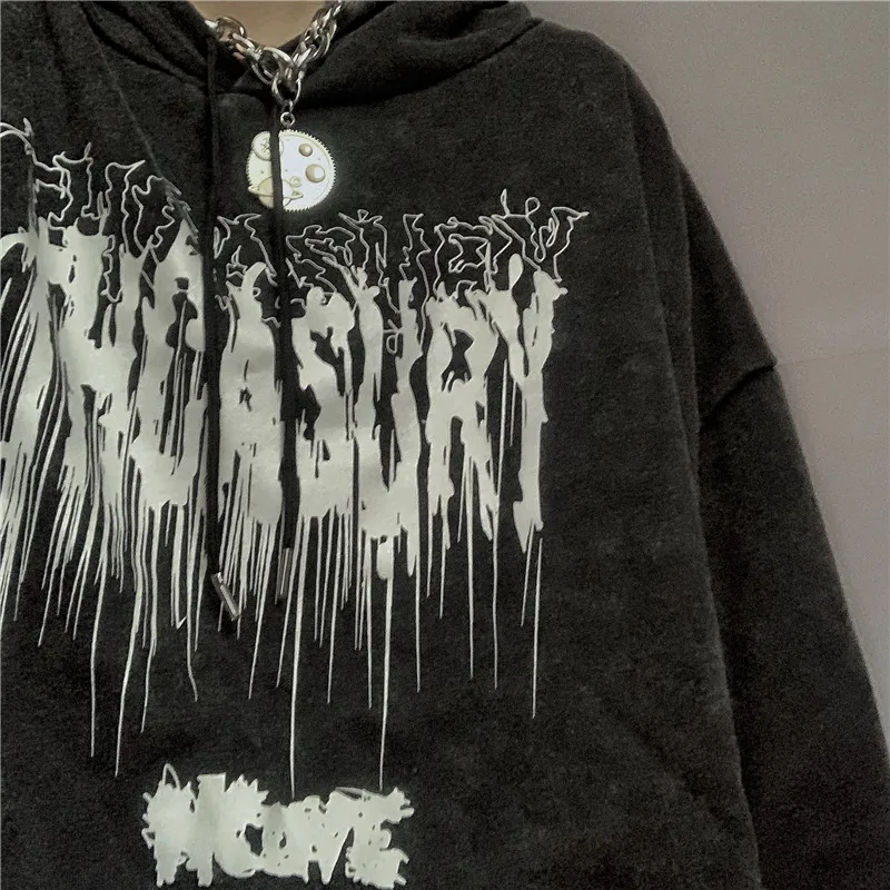 Свитшот женский/мужской большого размера с капюшоном Осенний | Женская одежда