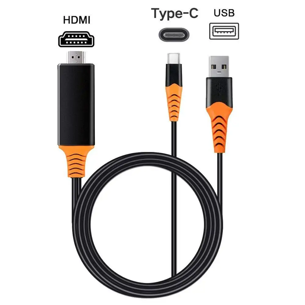Кабель-адаптер USB C на HDMI совместимый с 4K60Hz Thunderbolt 3 1 Для Huawei Mate 20 MacBook pro 2018 Galaxy S9