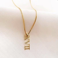 customizable name necklace personalized stainless steel nameplate pendant gold box chain best birthday gift for women