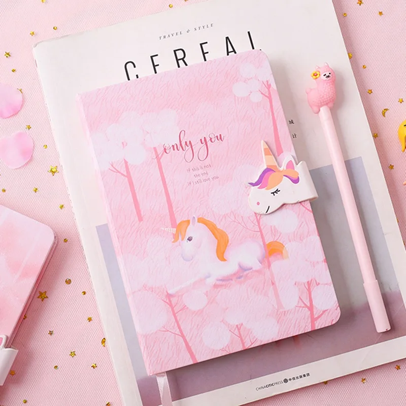 Мультяшный Единорог жесткий чехол Kawaii планировщик ученики блокнот офисные