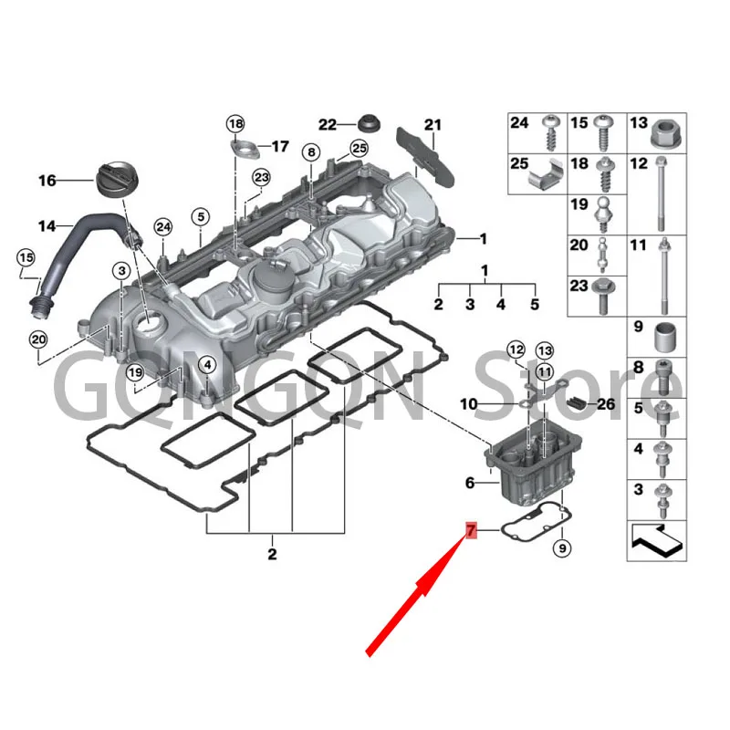 

CAR seal bm wEF07 GT 535i E82 135i N55 E88 135i N55 E90 LCI 335i N55 335xi N55 E91 LCI 335i N55 335xi N55 E92 LCI 335xi nozzle r