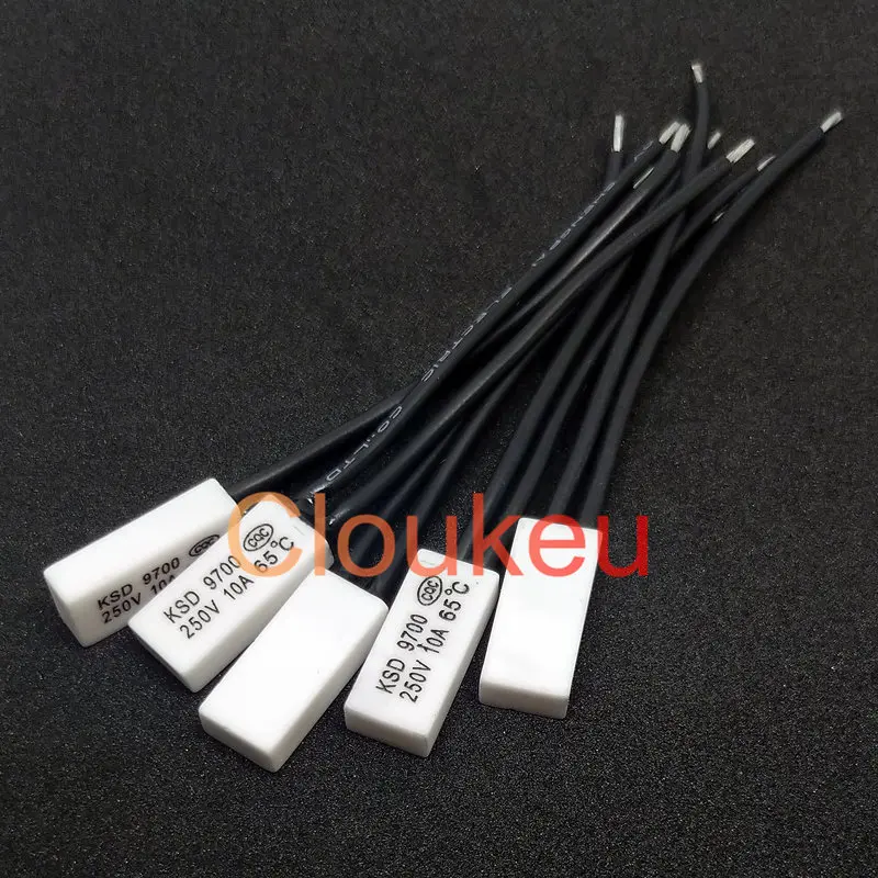 5Pcs KSD9700 10A Ceramic Temperature Switch Thermal control Normally Closed/Open 105/110/115/120/125/130/135/140/145/150 Celsius |