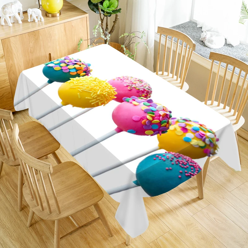 New Arrival Colorful Candy Tablecloth Washable Cloth Thicken Oxford Rectangular Table for Wedding 140X250cm | Дом и сад