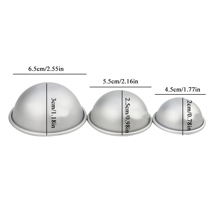 2 шт. форма для выпечки бомб ванны торта 3D алюминиевый шар сахар ремесло украшение