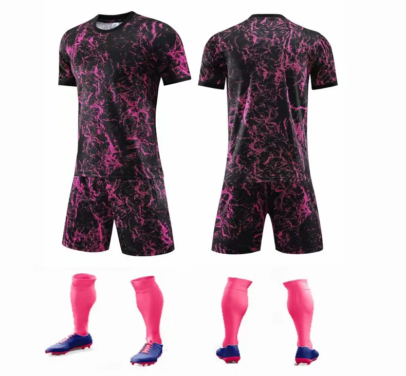 

Adult Men soccer clothing Jersey camouflage football uniforms running Soccer Sets competition suits custom printed numbers