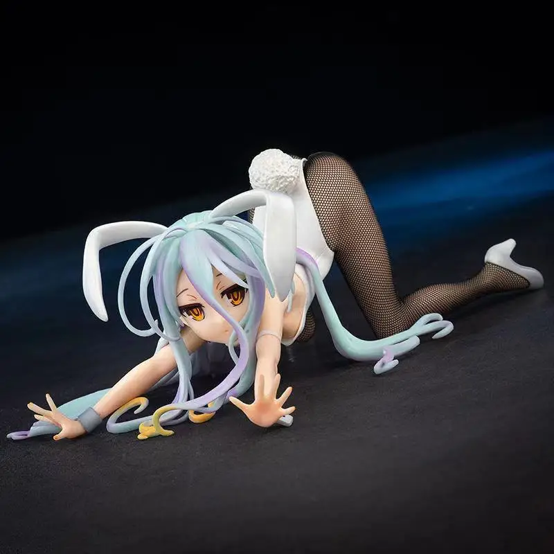 

Japan Sexy Figure No Game No Life Shiro Bunny Girl PVC Action Figure Japan 12cm Anime Figure Toy Collection Model Doll For Gift