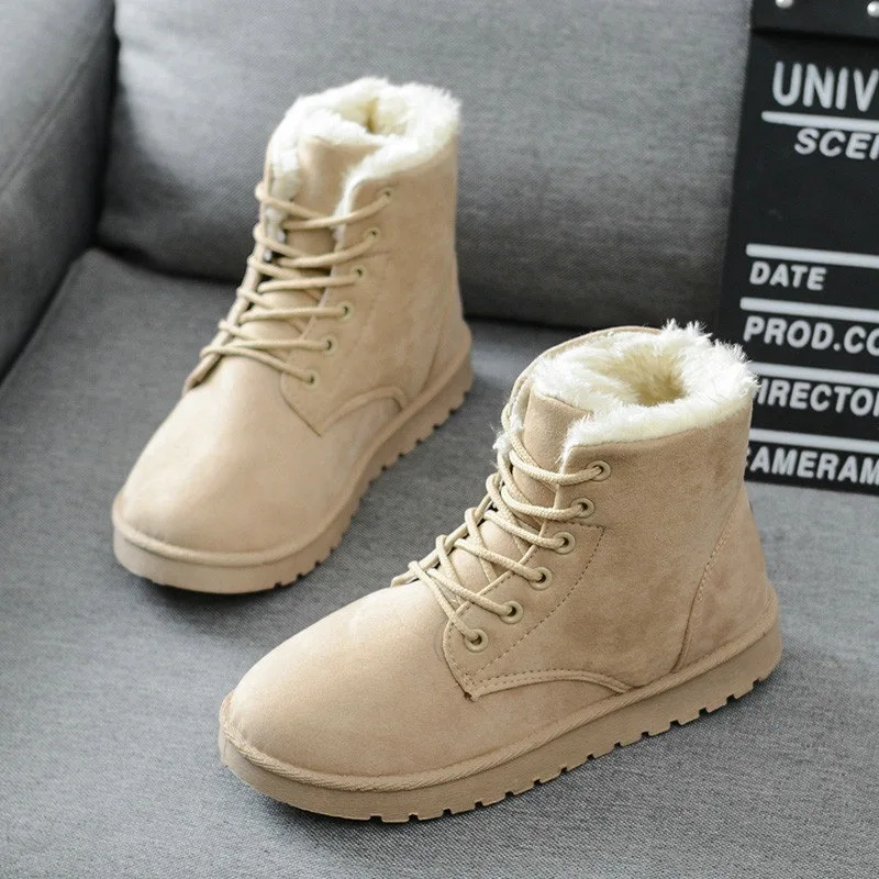 

Women Boot 2020 Fashion Women Snow Boot Botas Mujer Shoes Women Winter Boots Warm Fur Ankle Boots For Women Winter Shoes NVXUE15
