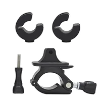 360 degree rotary action camera accessories kit pole mount screw handlebar bracket plastic base video black compatible seat post