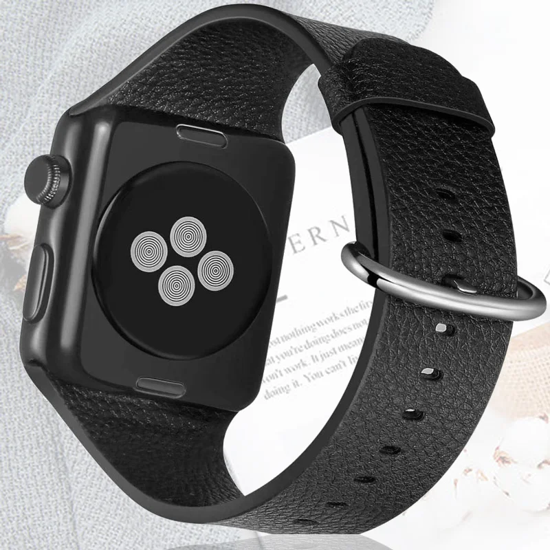 Кожаный ремешок для Apple Watch 5 4 полоса 44 мм 40 Спортивная петля iwatch band 3 2 1 42/38 сменный