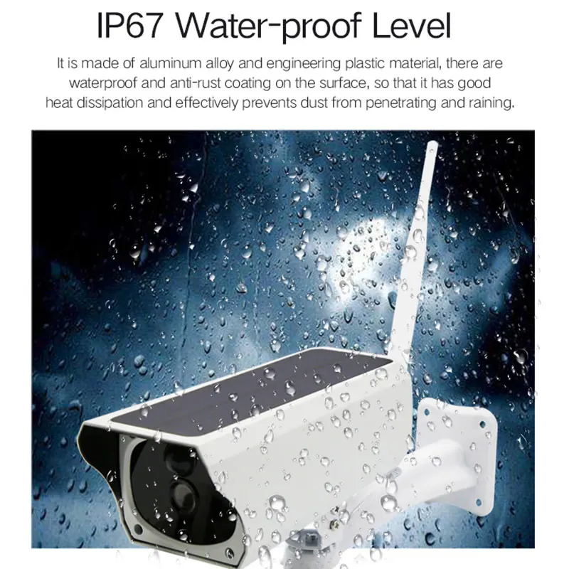 IP камера наружная беспроводная с солнечной панелью 2 МП HD 1080P Wi Fi|Камеры