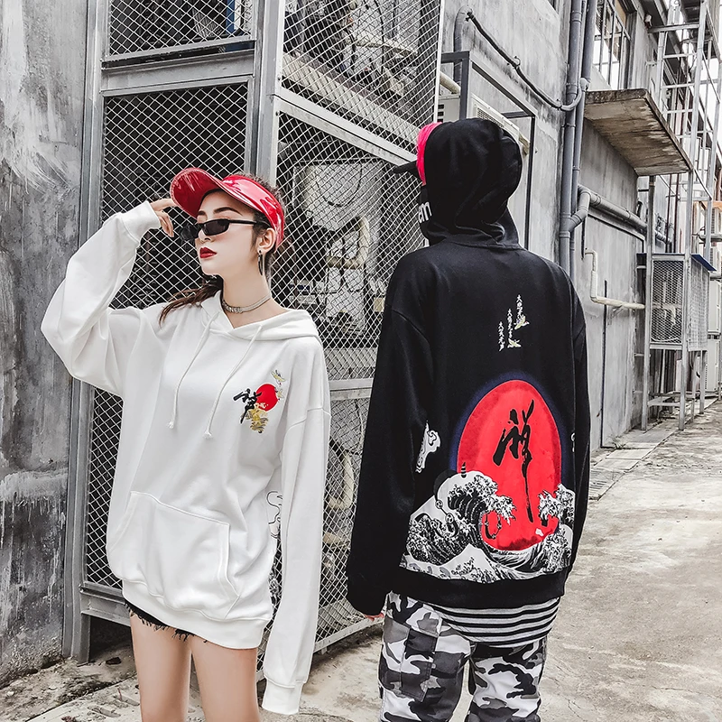 

Japanese Street Harajuku Hoodies Dhyana Kanji Oversize Swag Tyga Hoodie Autumn Hoodies US Size S-XL