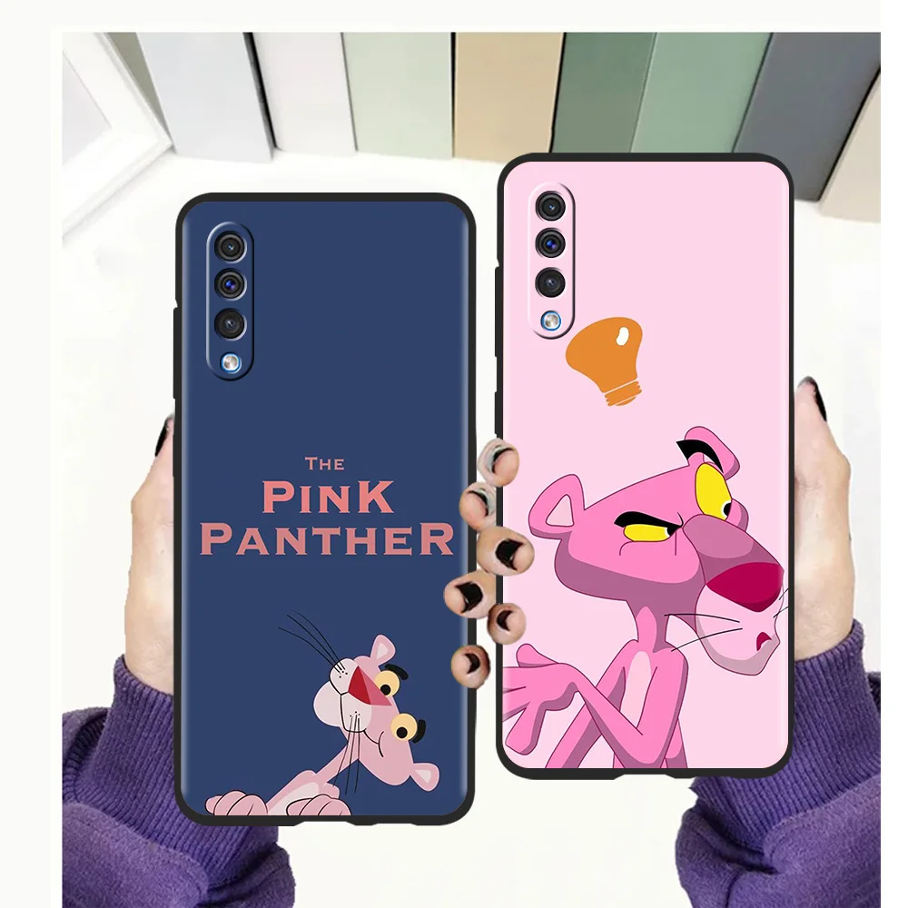 

Pink Panther Phone Case for Samsung Galaxy A12 A22 A02 A03 A03S A50 A70 A40 A10 A20 A30 Luxury Silicone Soft Cover Shell TPU Bag