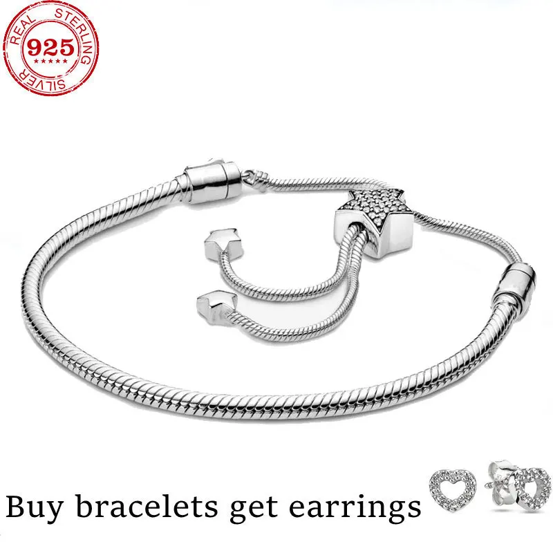 

2021 new Sale high quality 925 Sterling Silver Charms Beads Fit Original Pando Bracelets DIY Jewelry Making Gift