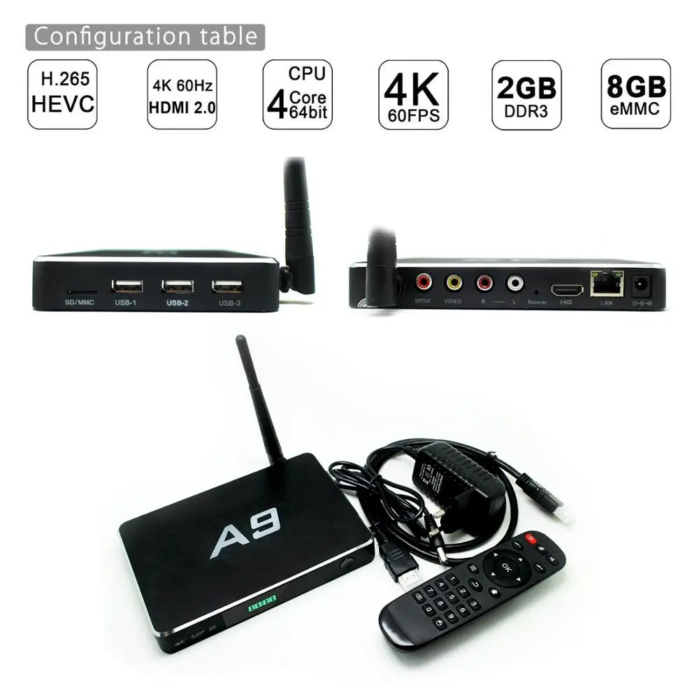 Россия Горячая продажа Android Smart TV BOX Amlogic S905X четырехъядерный новый чип 4K Google