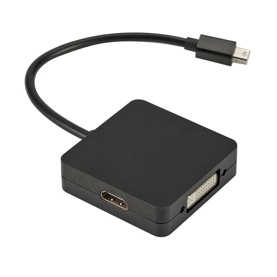 Адаптер 3 в 1 Mini DP DisplayPort HDMI-совместимый адаптер VGA DVI мини кабель конвертер для MacBook