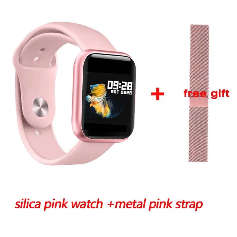silica pink Greentiger Смарт-часы для женщин IP68 водонепроницаемый монитор сердечного ритма кровяное давление полный сенсорный экран P80 smartwatch VS P68 B57 S226 - Цвет: silica pink