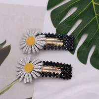 2020 spring and summer new school flower square hair clip ins small fresh hair accessories