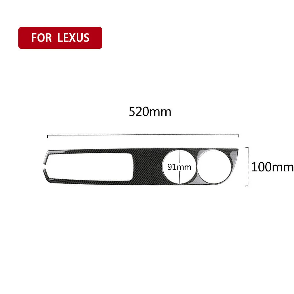 

Water Cup Trim Carbon Fiber Interior Water Cup Holder Panel Trim For IS250 IS350 2014-18