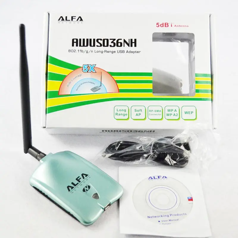 AWUS036NH Kali Network Card Cdlinux Ubuntu Drive-free USB Wireless Penetration | Инструменты