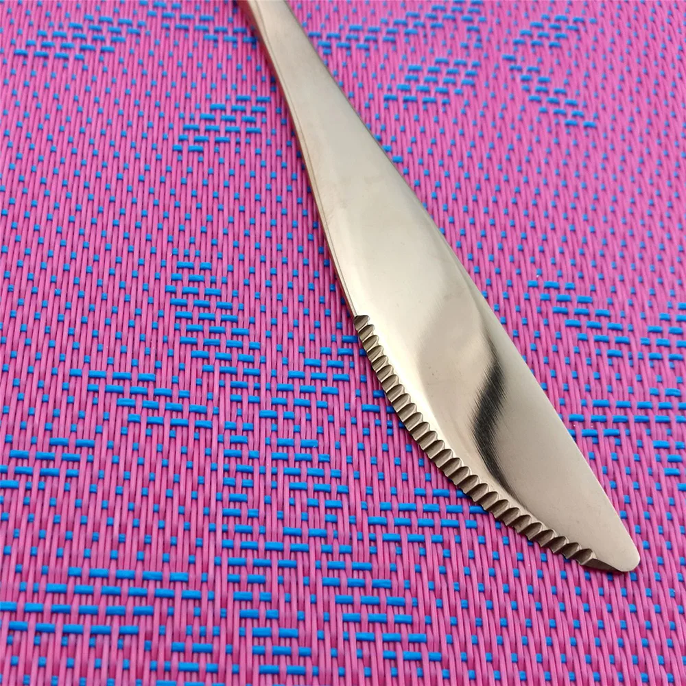 Кухонная утварь набор столовых приборов блестящее золото посуды 18/10 Нержавеющая