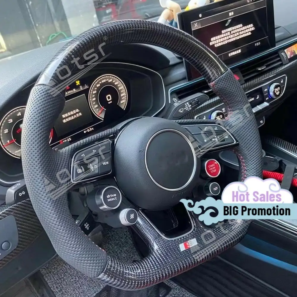 

Руль и кнопка для Audi A4L A5 A6L Q3 Q5L RS5 A7 Q2L Q7 TT из углеродного волокна