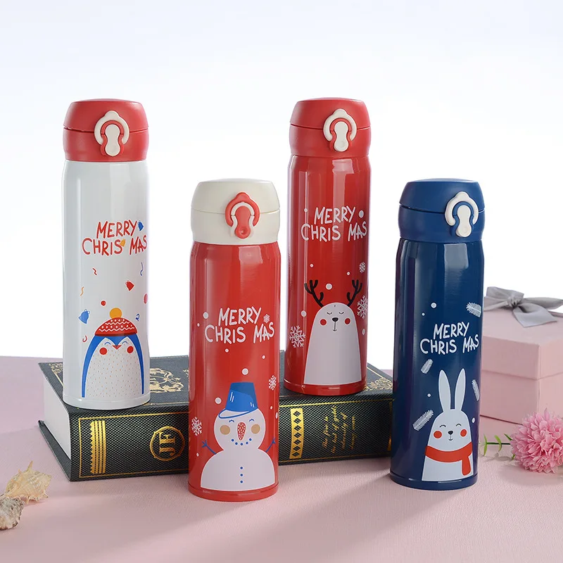500 мл Рождественский термос чашка для влюбленных подарок воды из нержавеющей