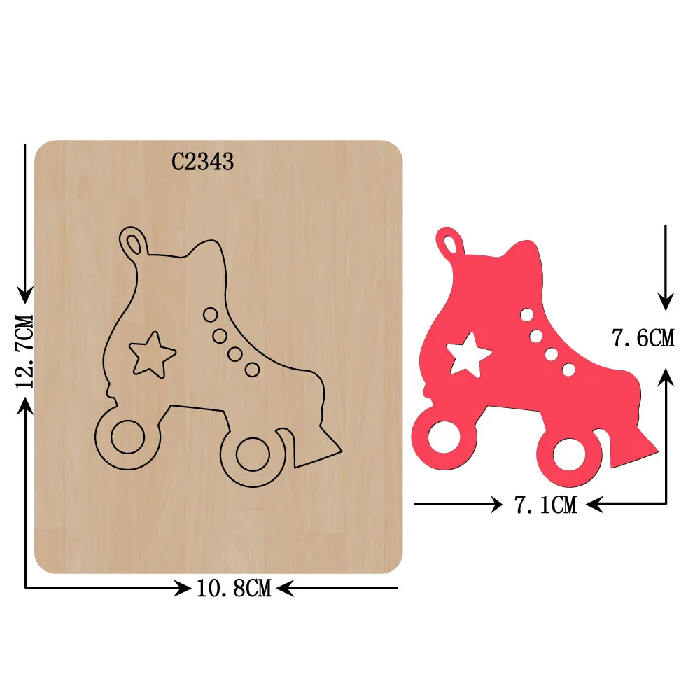 

New Shoes Wooden die Scrapbooking C2343 Cutting Dies Multi-size